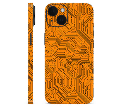iPhone 14 skin, Pulse Grid, full wrap without logo cutout