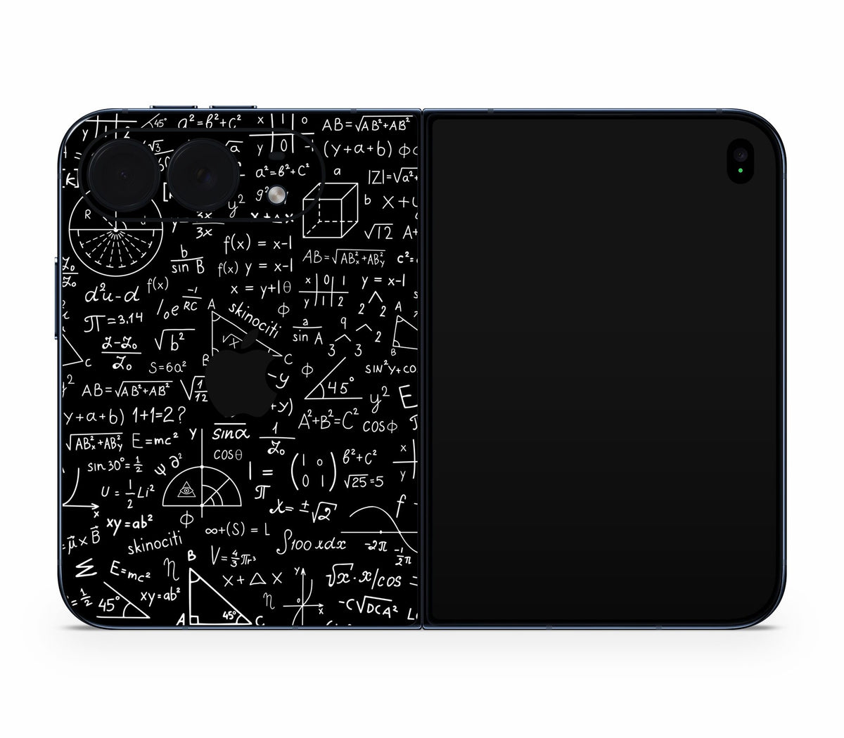 iPhone Duo skin, Math Madness, back skin with logo cutout
