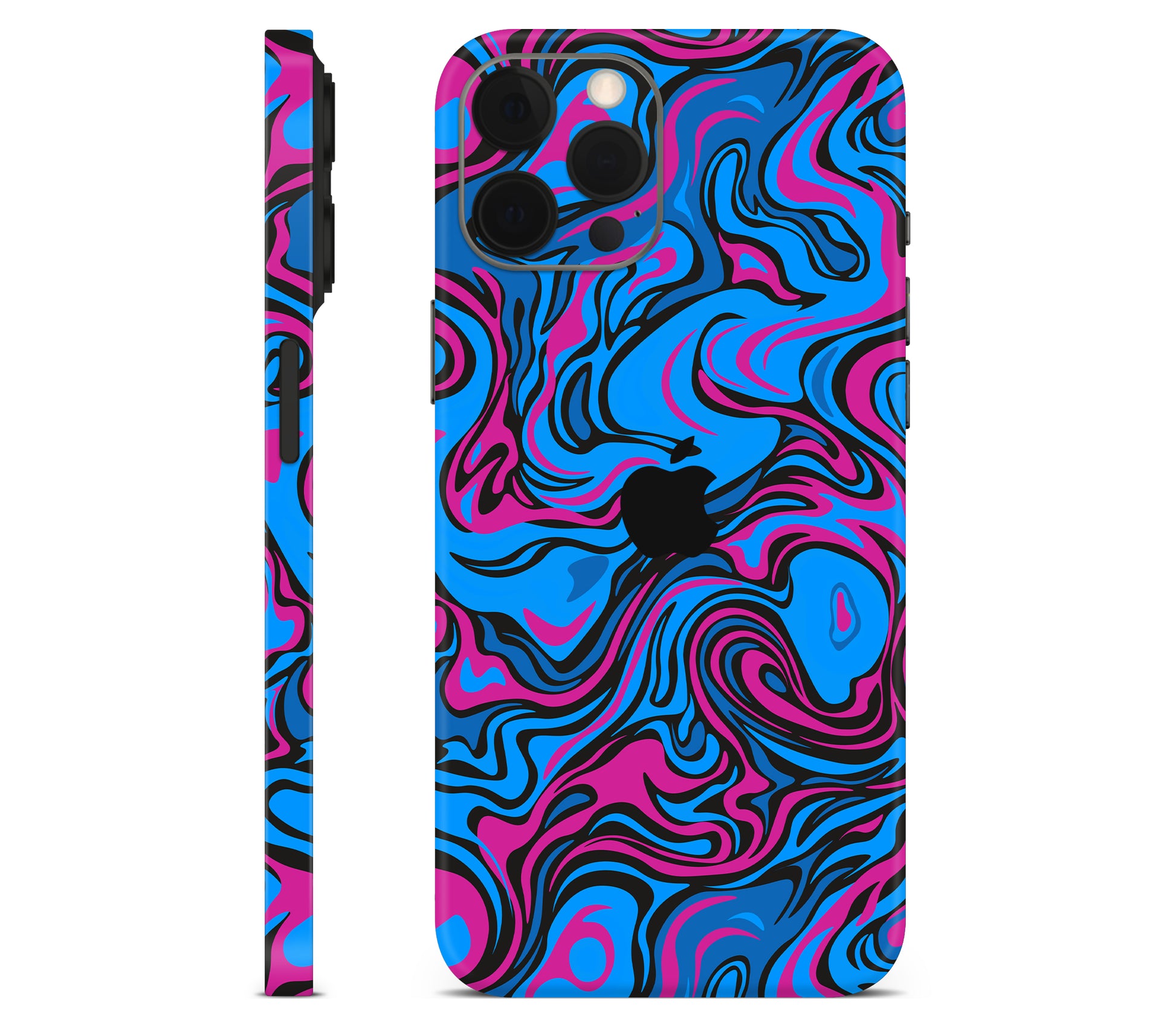 iPhone 12 Pro skin, Brain Drain, full wrap with logo cutout