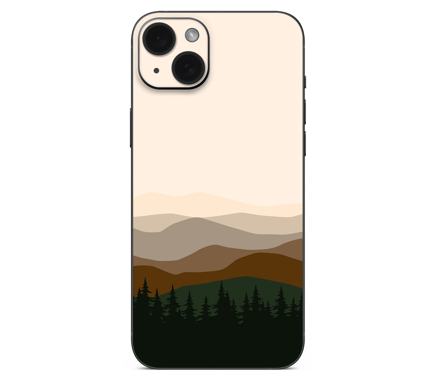 iPhone 15 Plus skin, Sierra Dusk, back skin without logo cutout