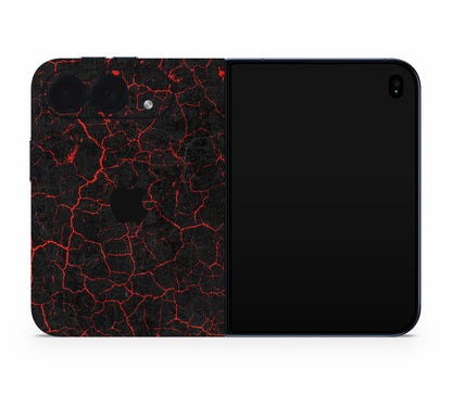 iPhone Duo skin, Hellcrack, full wrap with logo cutout