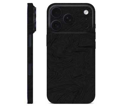 iPhone 18 Pro Max skin, Black Ice, full wrap without logo cutout