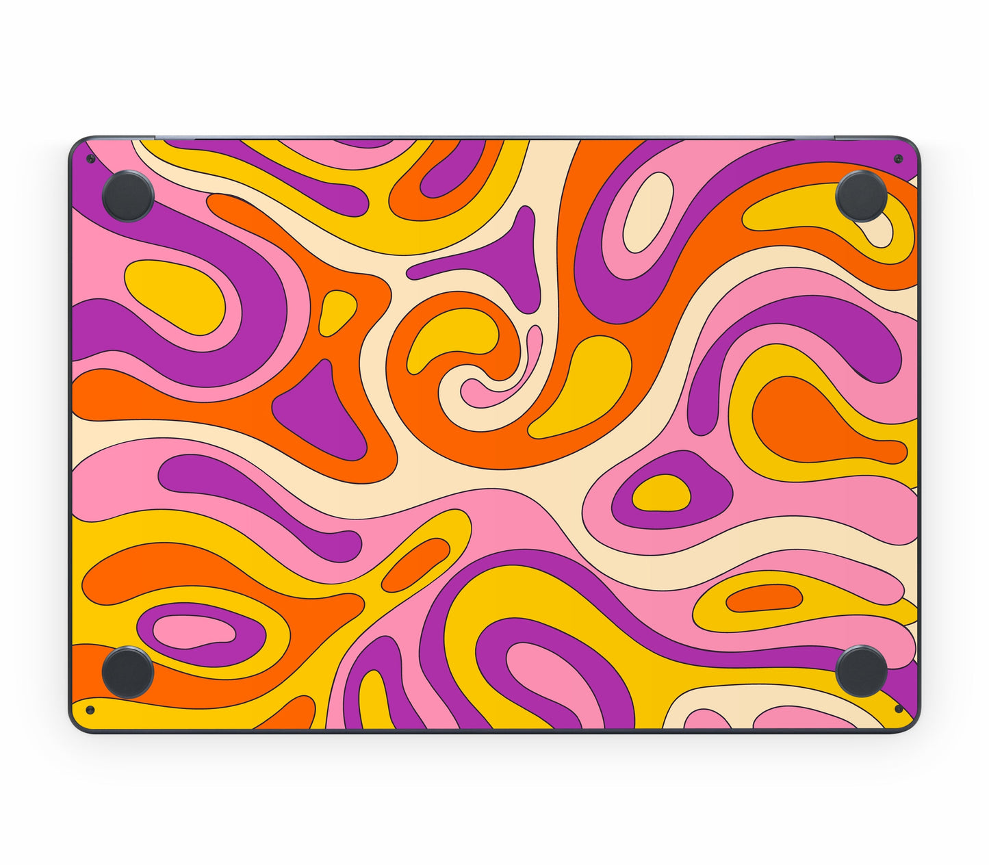 MacBook Air 13" (2025, M4) skin, Psycho Vortex, bottom skin