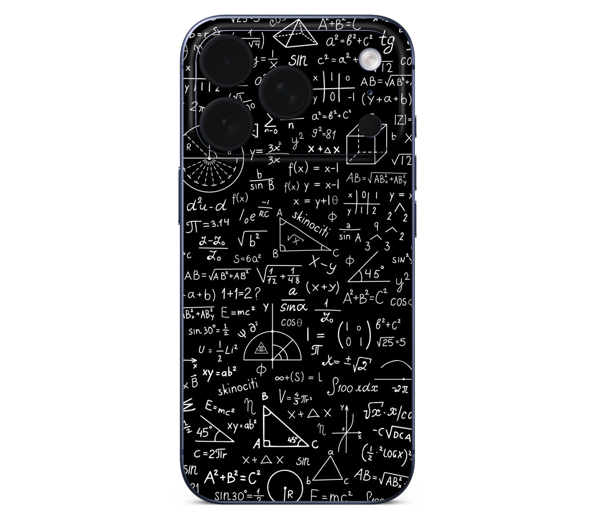 iPhone 18 Pro skin, Math Madness, back skin without logo cutout