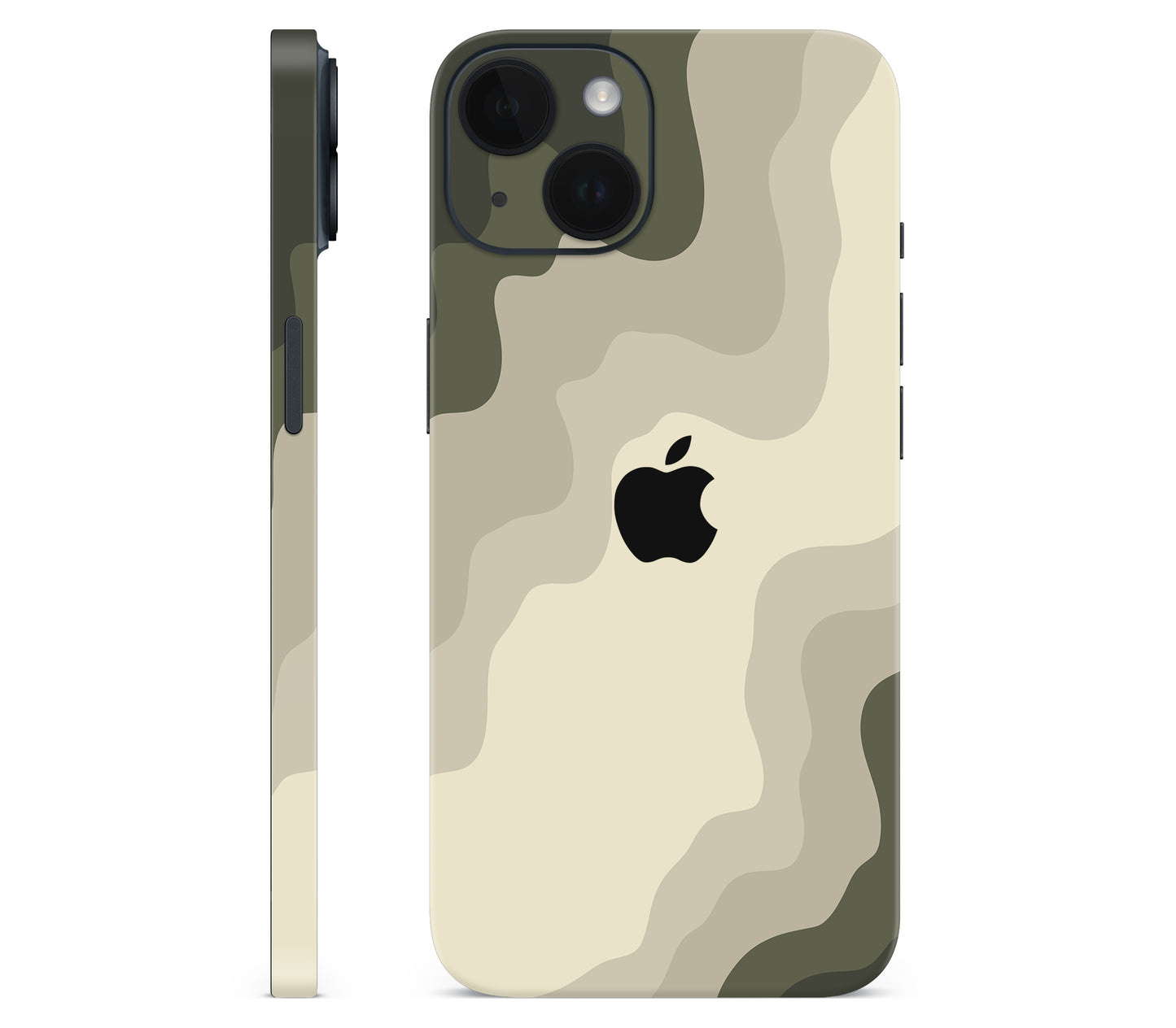 iPhone 14 skin, Drift (Mirage), full wrap with logo cutout