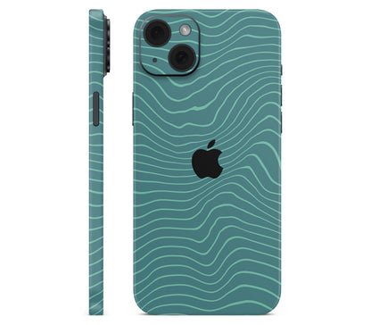 iPhone 15 Plus skin, Tide, full wrap with logo cutout