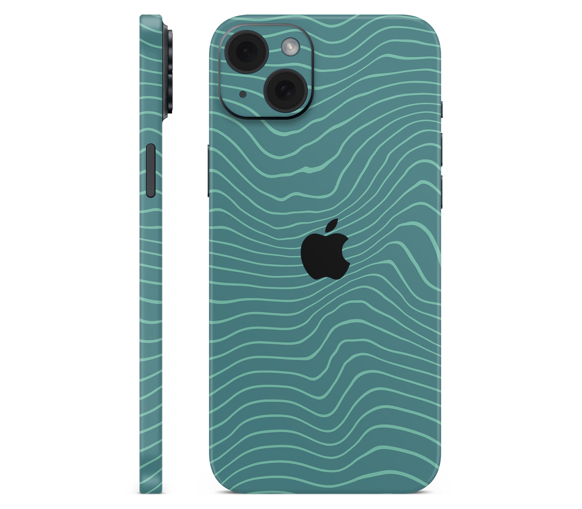 iPhone 15 skin, Tide, full wrap with logo cutout