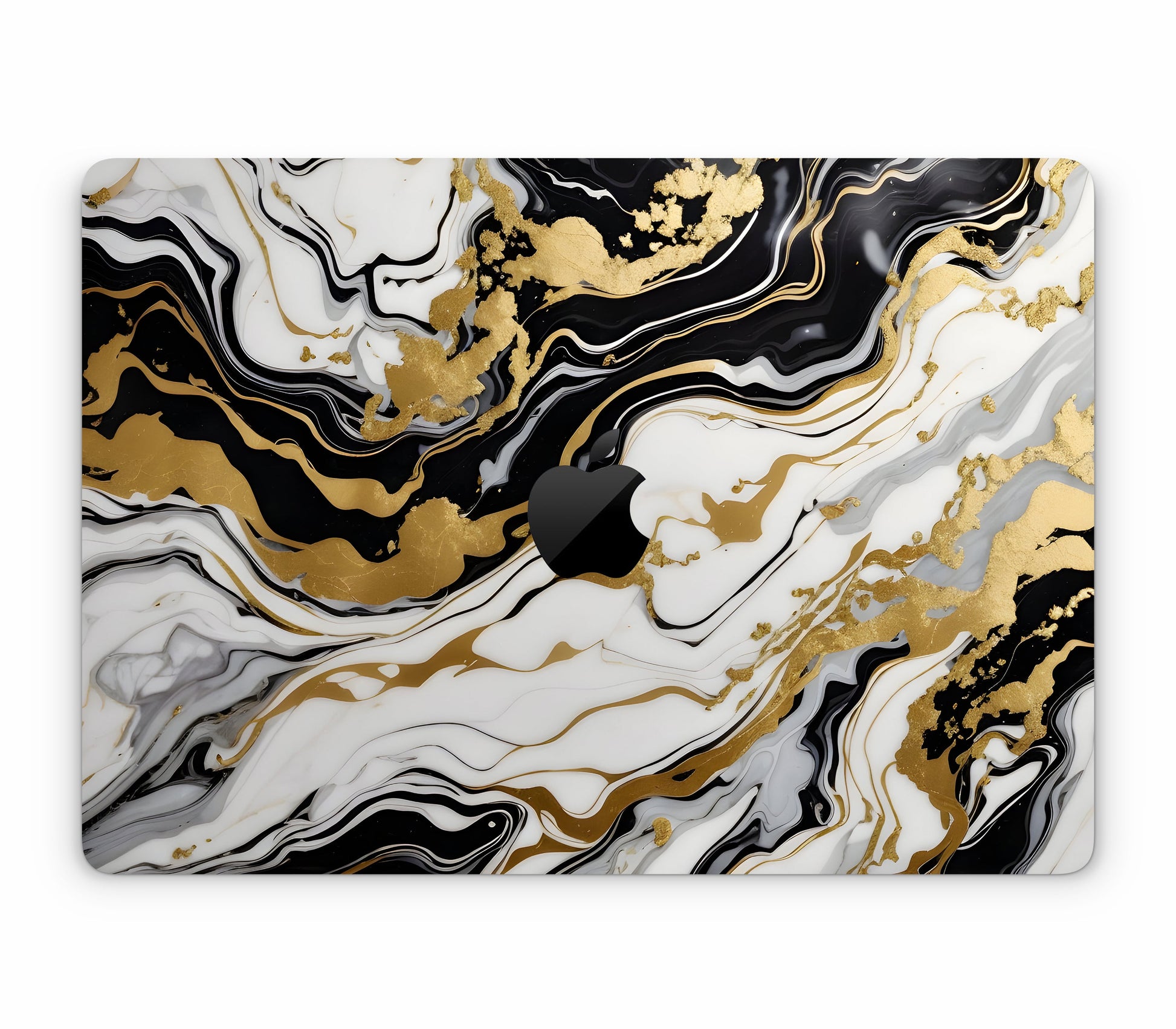 MacBook Pro 14" (2022, M2) skin, Gold Flare, top skin with logo cutout