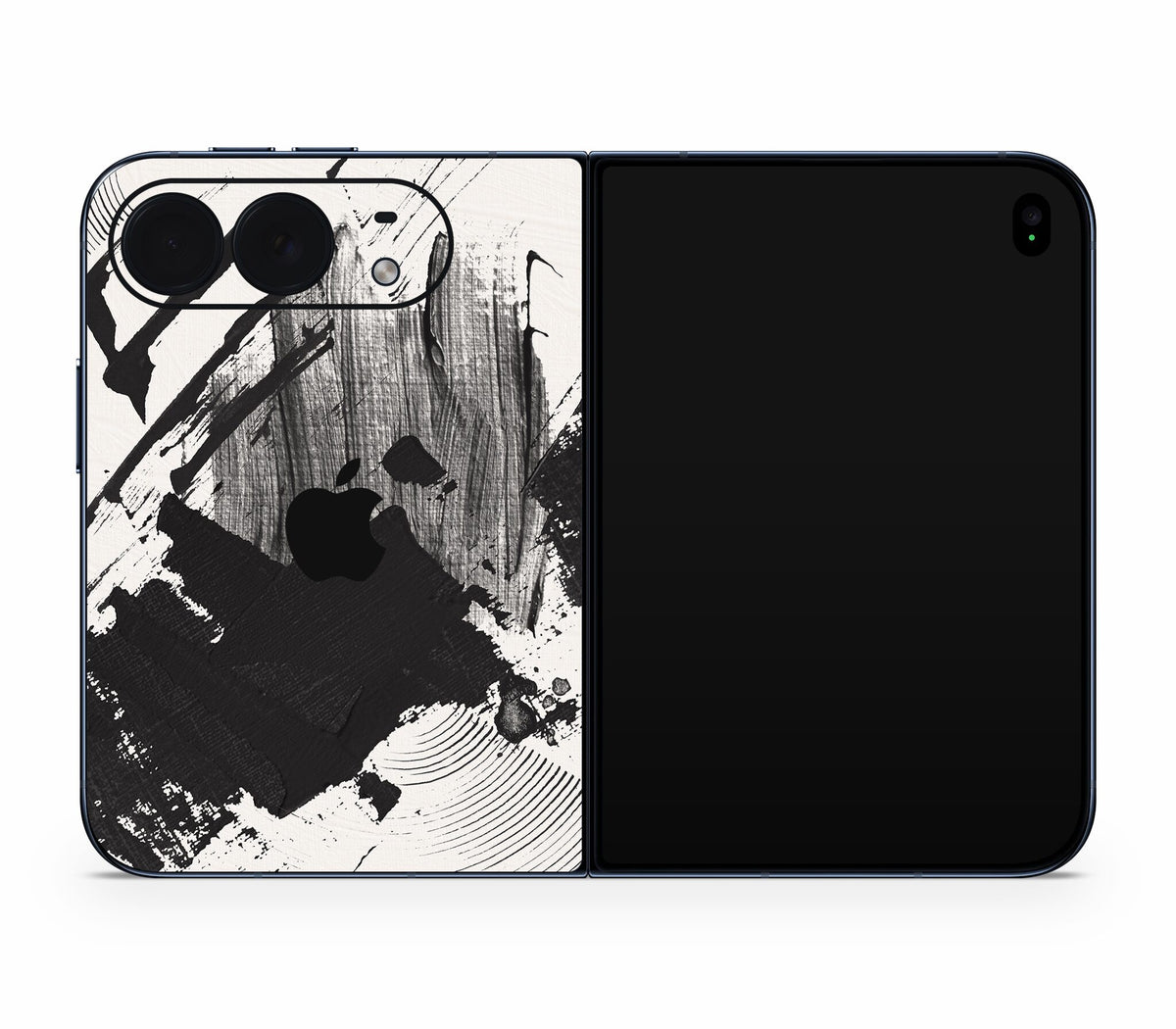 iPhone Duo skin, Black Noir, back skin with logo cutout
