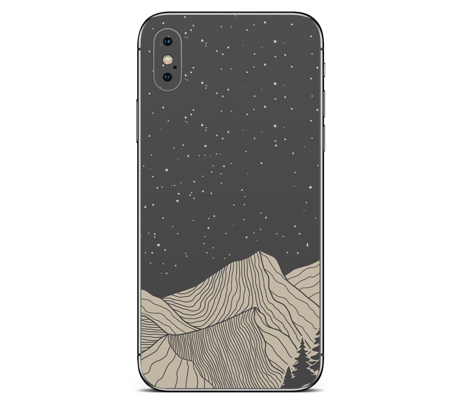 iPhone XS skin, Nightline, back skin without logo cutout