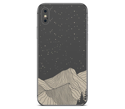 iPhone XS skin, Nightline, back skin without logo cutout