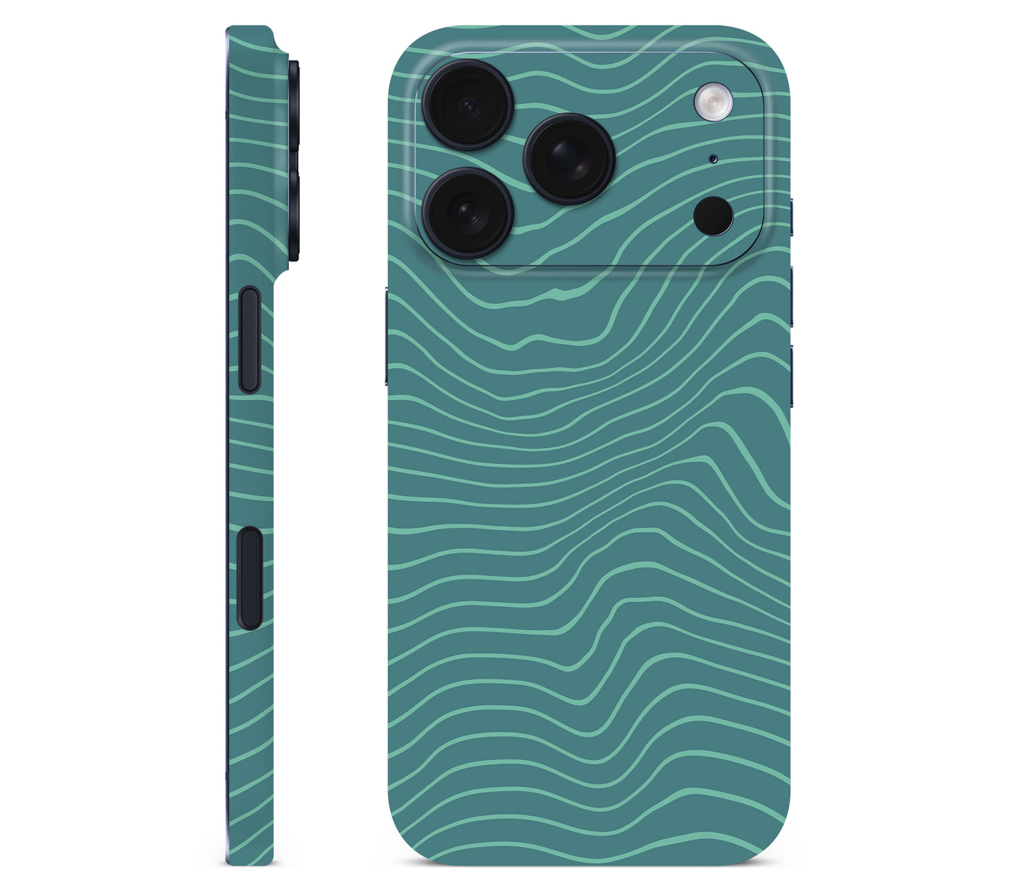 iPhone 17 Pro skin, Tide, full wrap without logo cutout