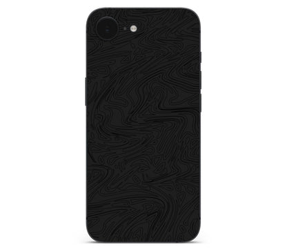 iPhone 17e skin, Black Ice, back skin without logo cutout
