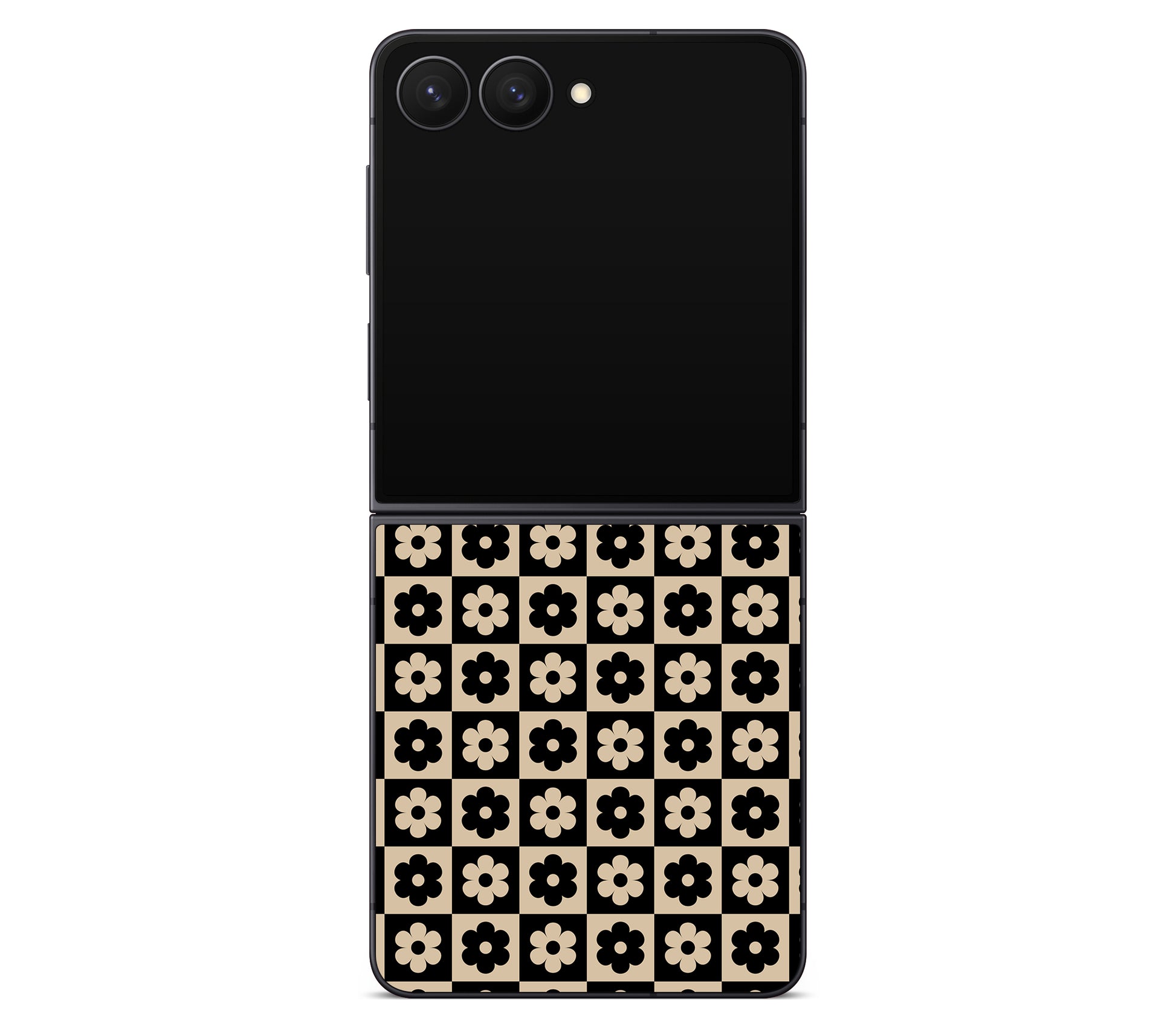 Galaxy Z Flip 7 skin, Floral Grid, back skin