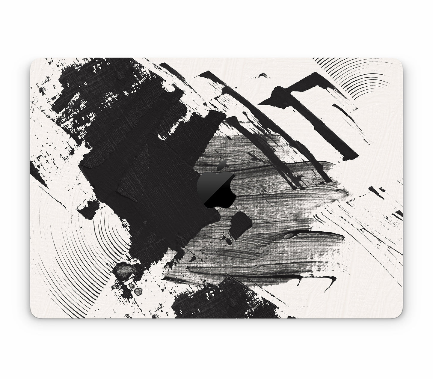 MacBook Pro 15" (2019, Touch Bar) skin, Black Noir, top skin with logo cutout