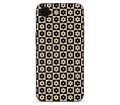 iPhone 17e skin, Floral Grid, back skin without logo cutout