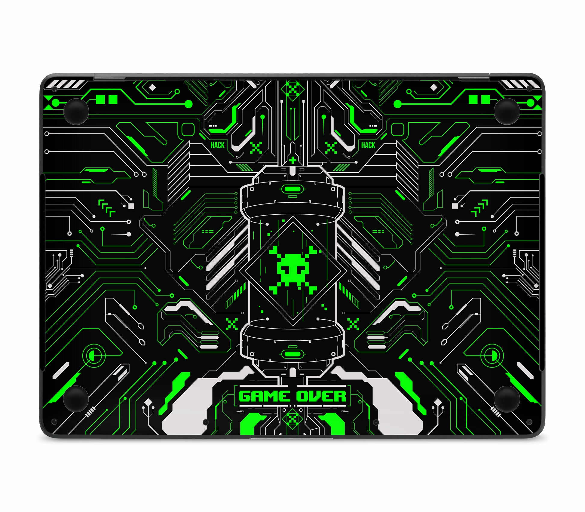 MacBook Pro 16" (2020, Touch Bar) skin, Fatal Error (Acid), bottom skin