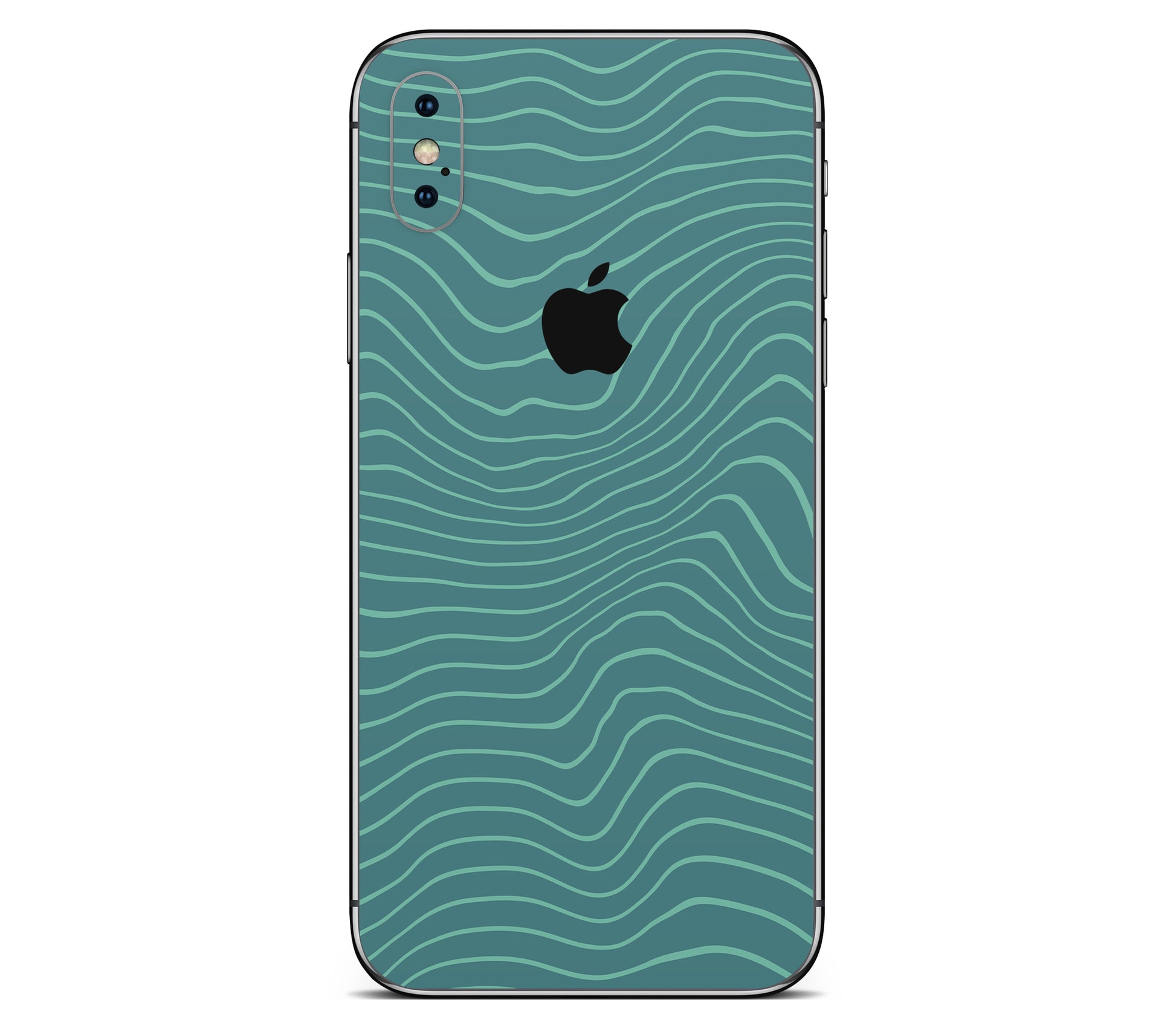 iPhone XS skin, Tide, back skin with logo cutout