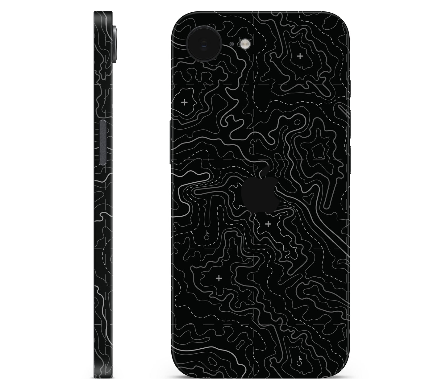 iPhone 17e skin, Lockdown (Blackout), full wrap with logo cutout