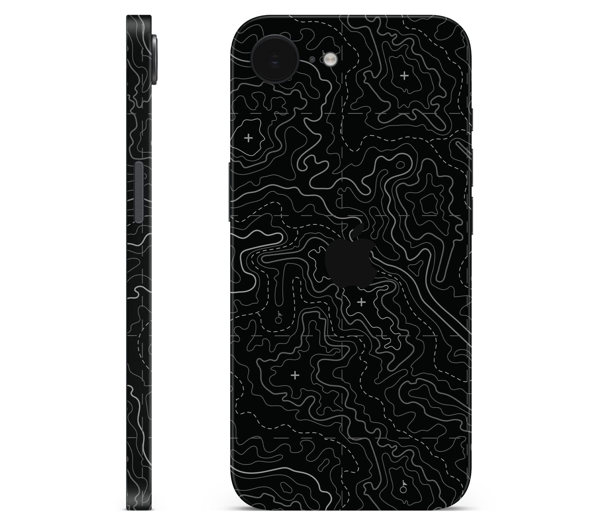 iPhone 17e skin, Lockdown (Blackout), full wrap with logo cutout