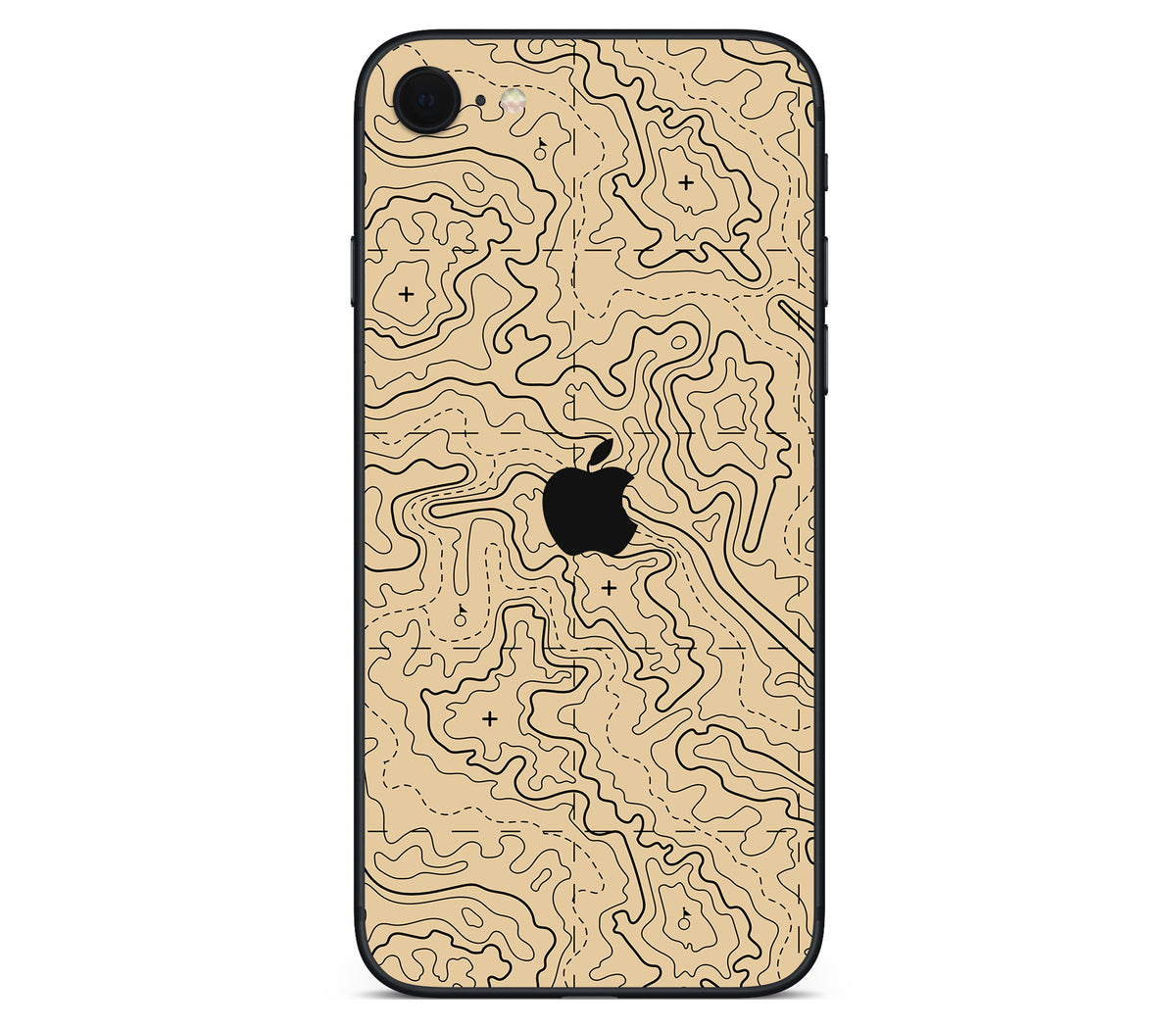 iPhone SE 2020 Gen2 skin, Lockdown (Sandline), back skin with logo cutout