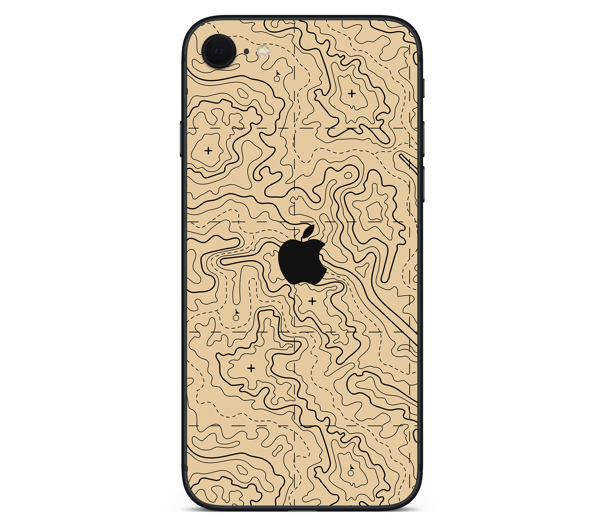 iPhone SE 2020 Gen2 skin, Lockdown (Sandline), back skin with logo cutout