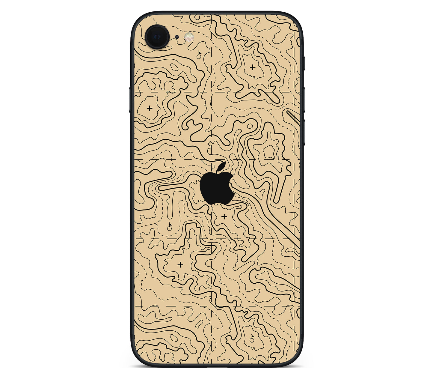 iPhone SE 2022 Gen3 skin, Lockdown (Sandline), back skin with logo cutout
