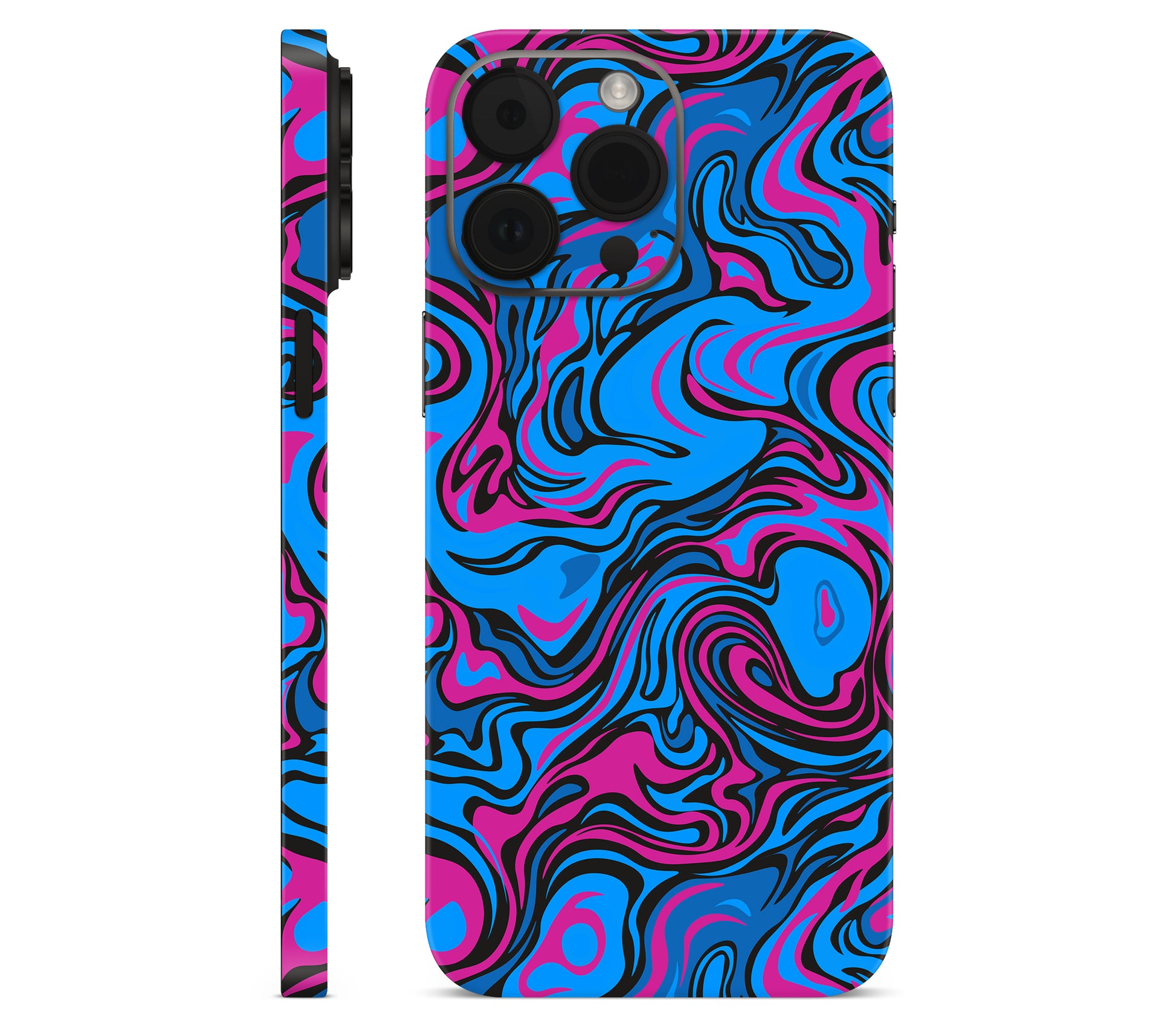 iPhone 14 Pro Max skin, Brain Drain, full wrap without logo cutout