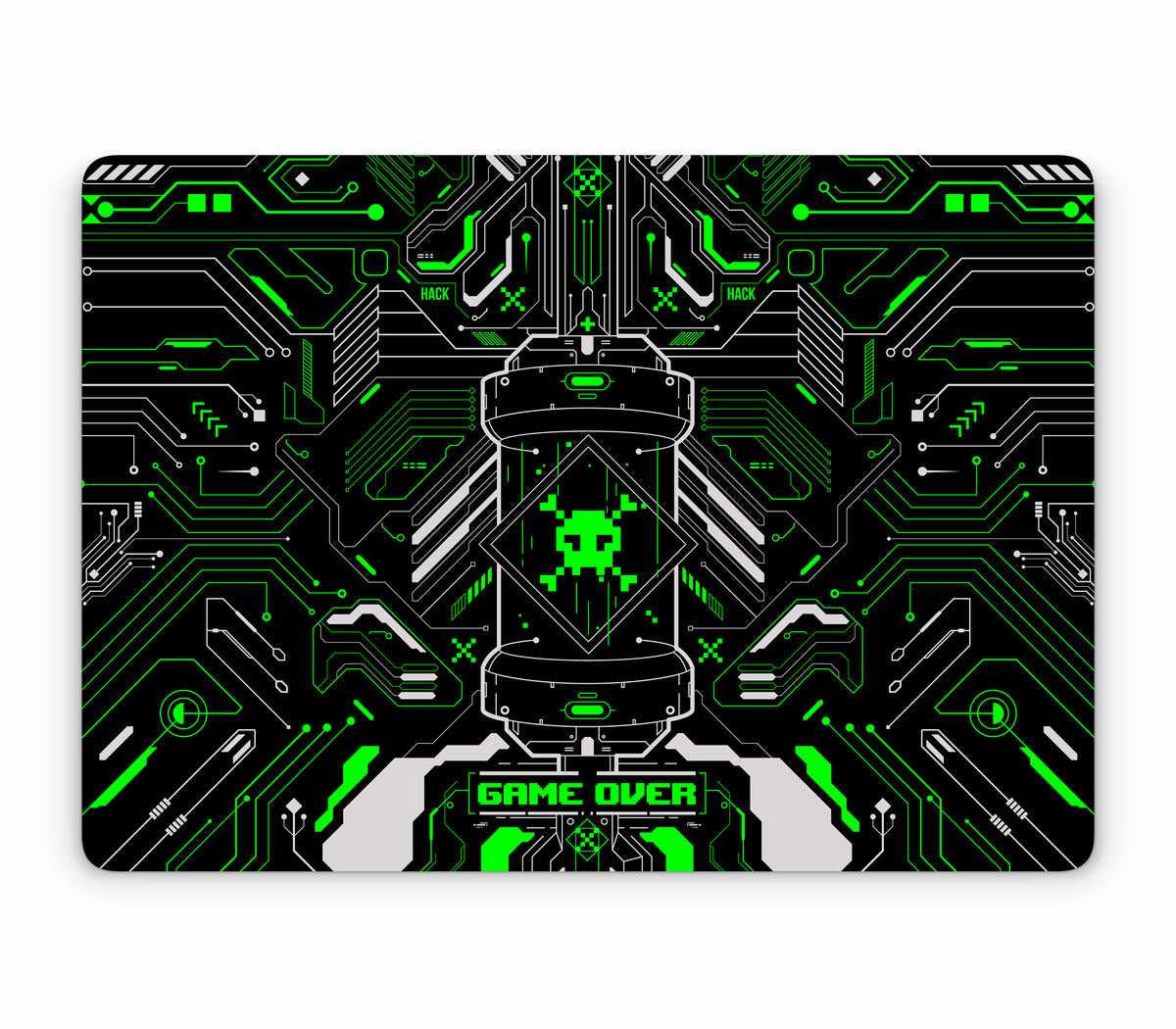 MacBook Air 13" (2020, M1) skin, Fatal Error (Acid), top skin