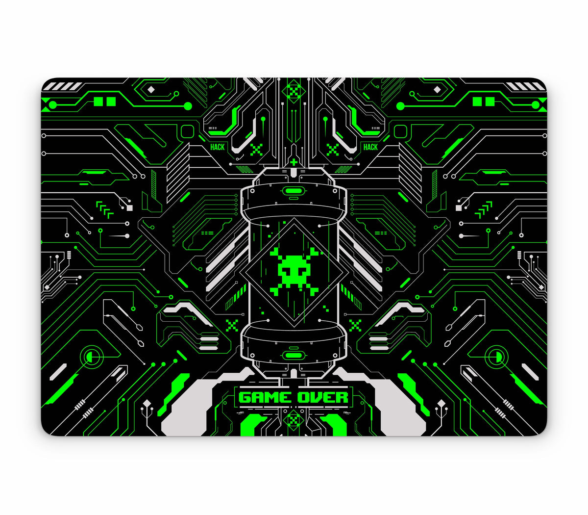 MacBook Air 13" (2025, M4) skin, Fatal Error (Acid), top skin