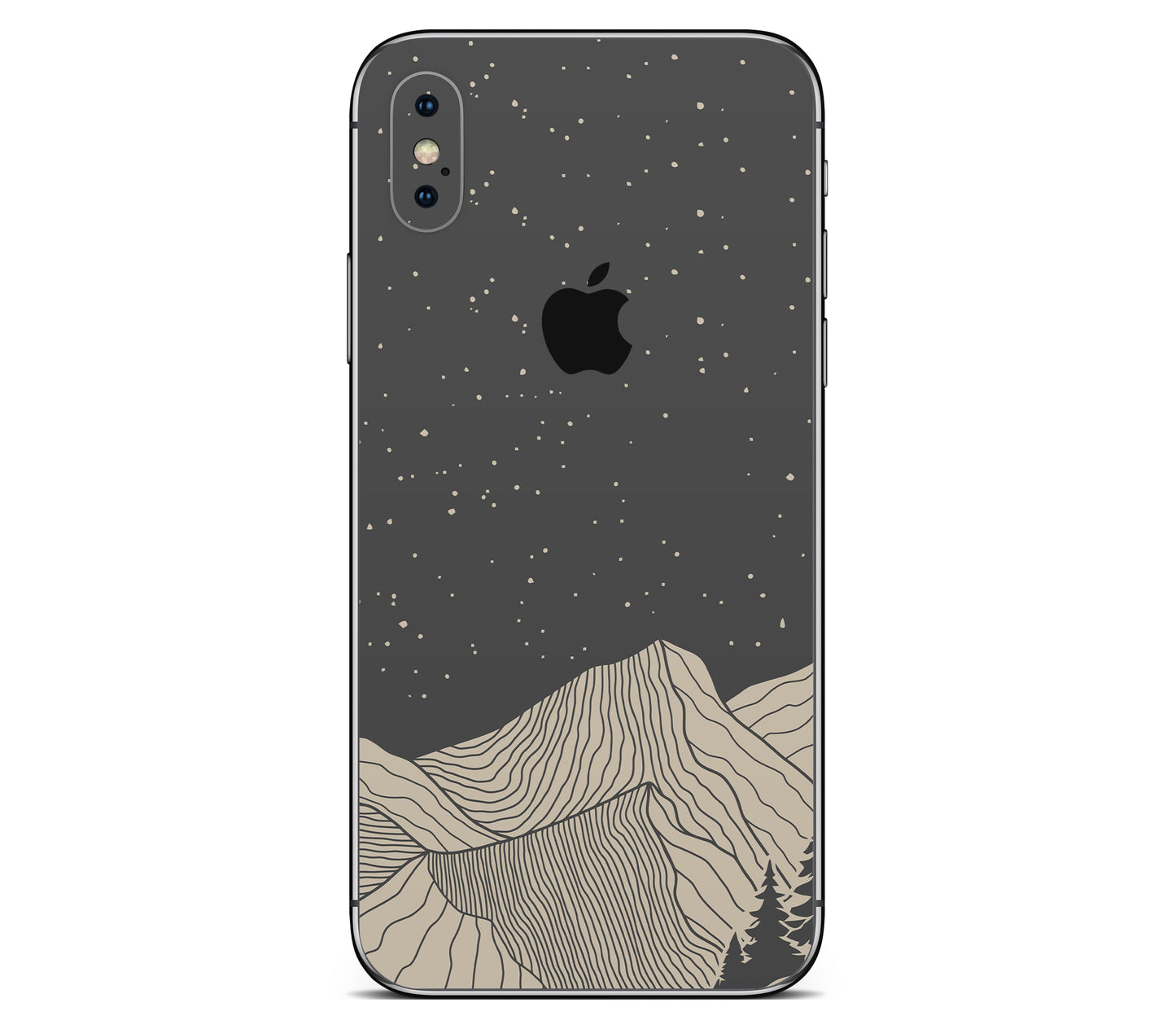 iPhone X skin, Nightline, back skin with logo cutout