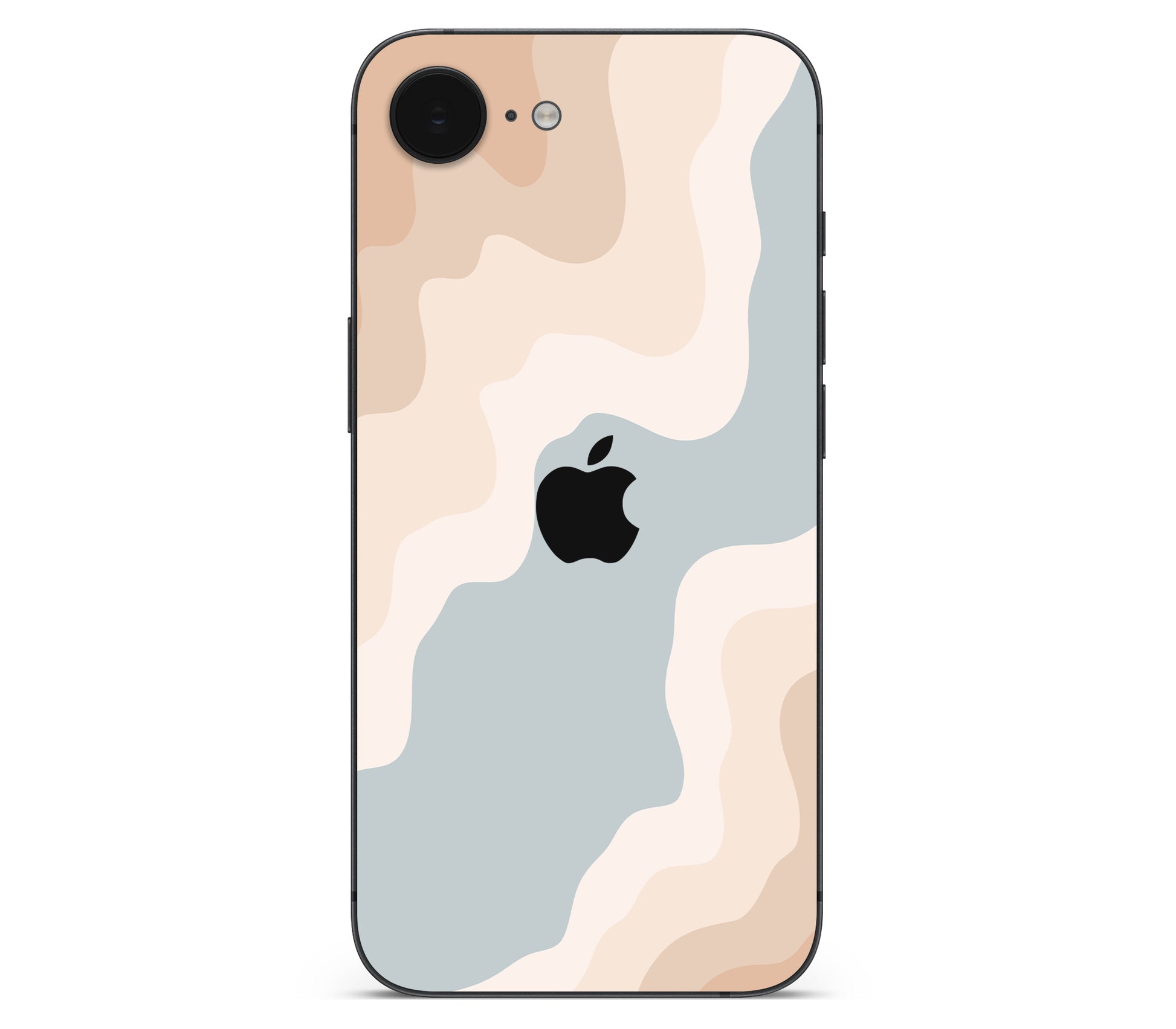 iPhone 16e skin, Drift (Haze), back skin with logo cutout
