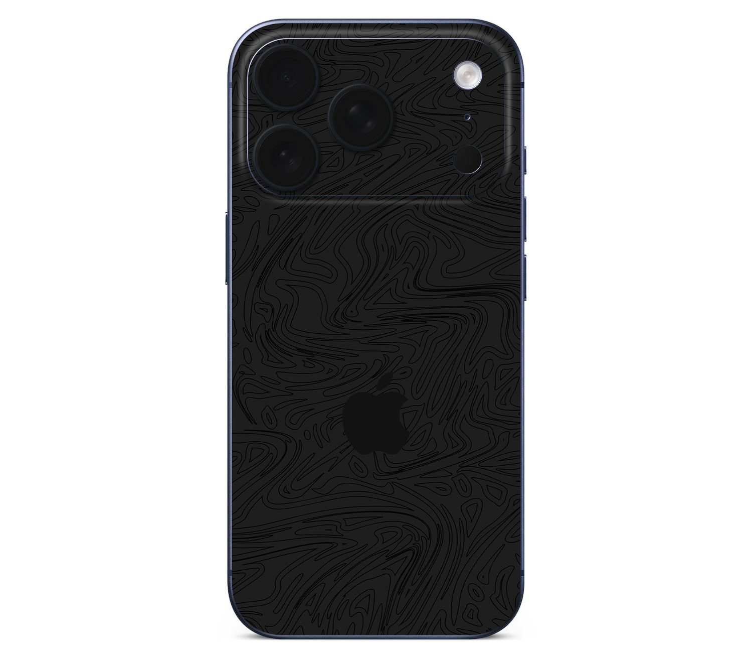 iPhone 17 Pro Max skin, Black Ice, back skin with logo cutout
