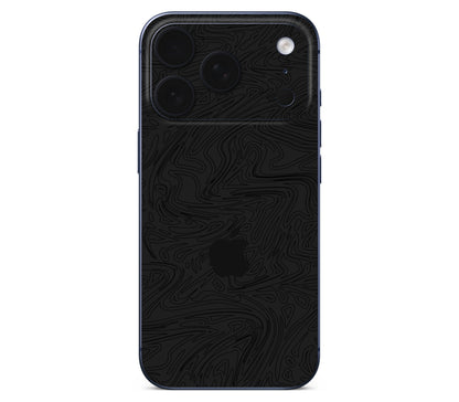 iPhone 18 Pro skin, Black Ice, back skin with logo cutout