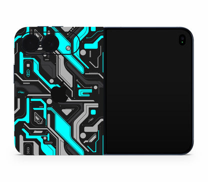 iPhone Duo skin, Code Rot (Glitch), full wrap with logo cutout