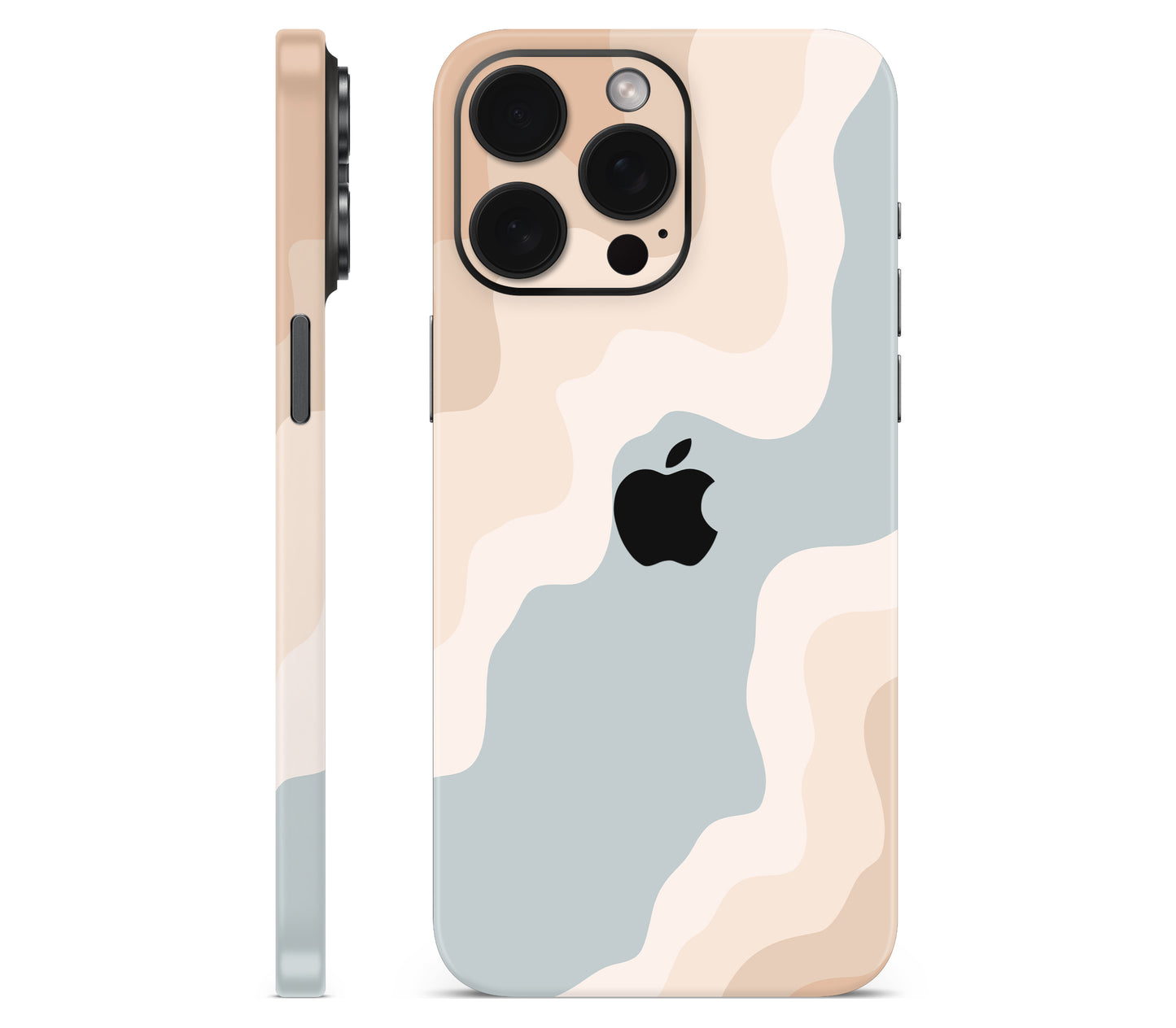 iPhone 15 Pro skin, Drift (Haze), full wrap with logo cutout
