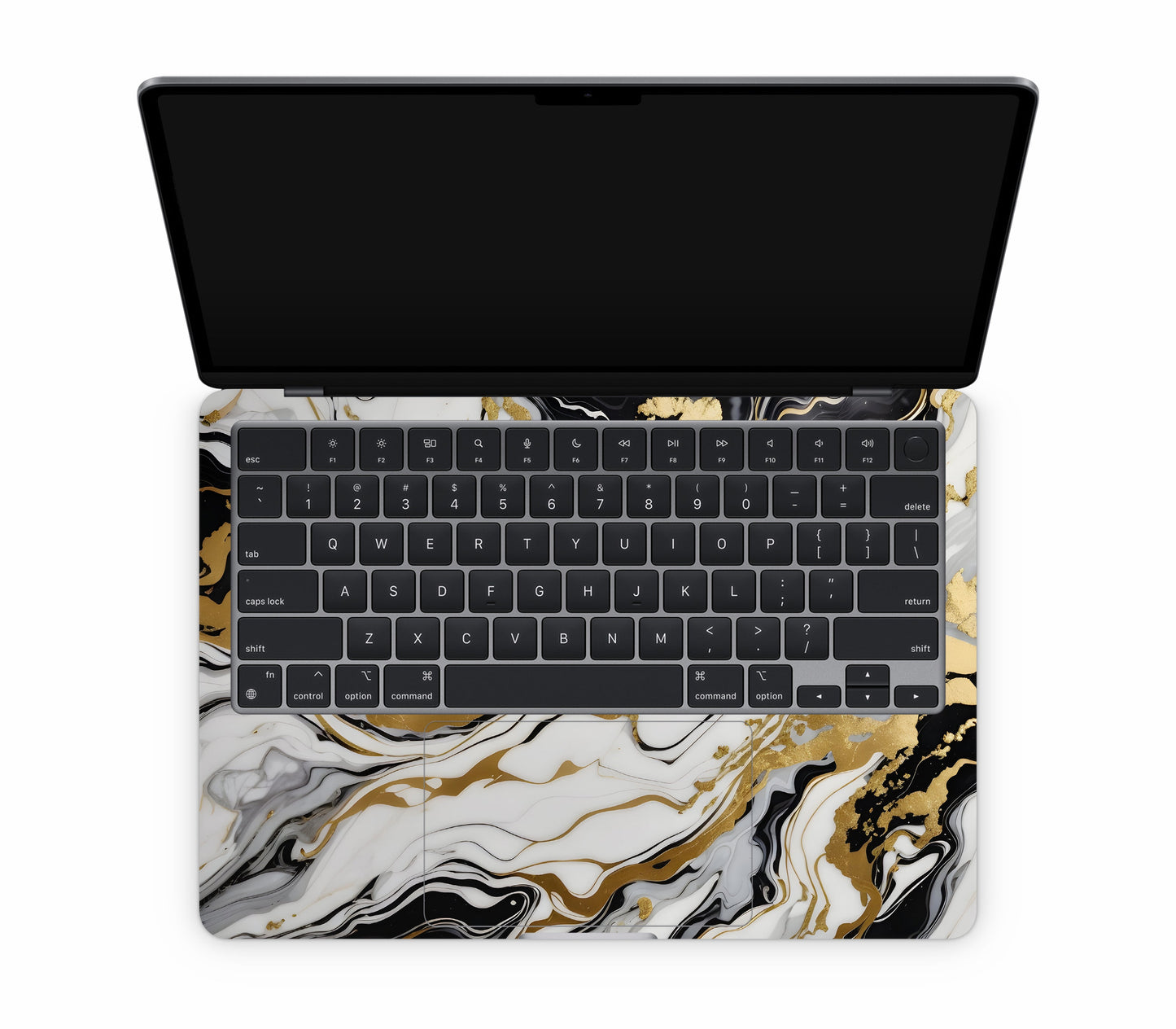 MacBook Air 13" (2025, M4) skin, Gold Flare, inside skin