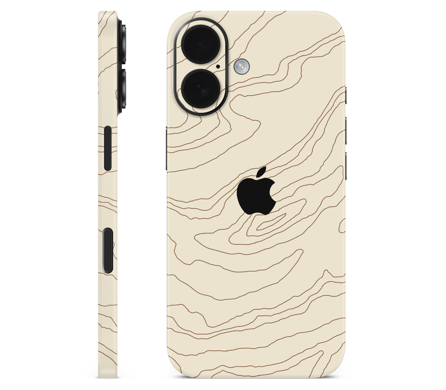 iPhone 16 Plus skin, Dune, full wrap with logo cutout