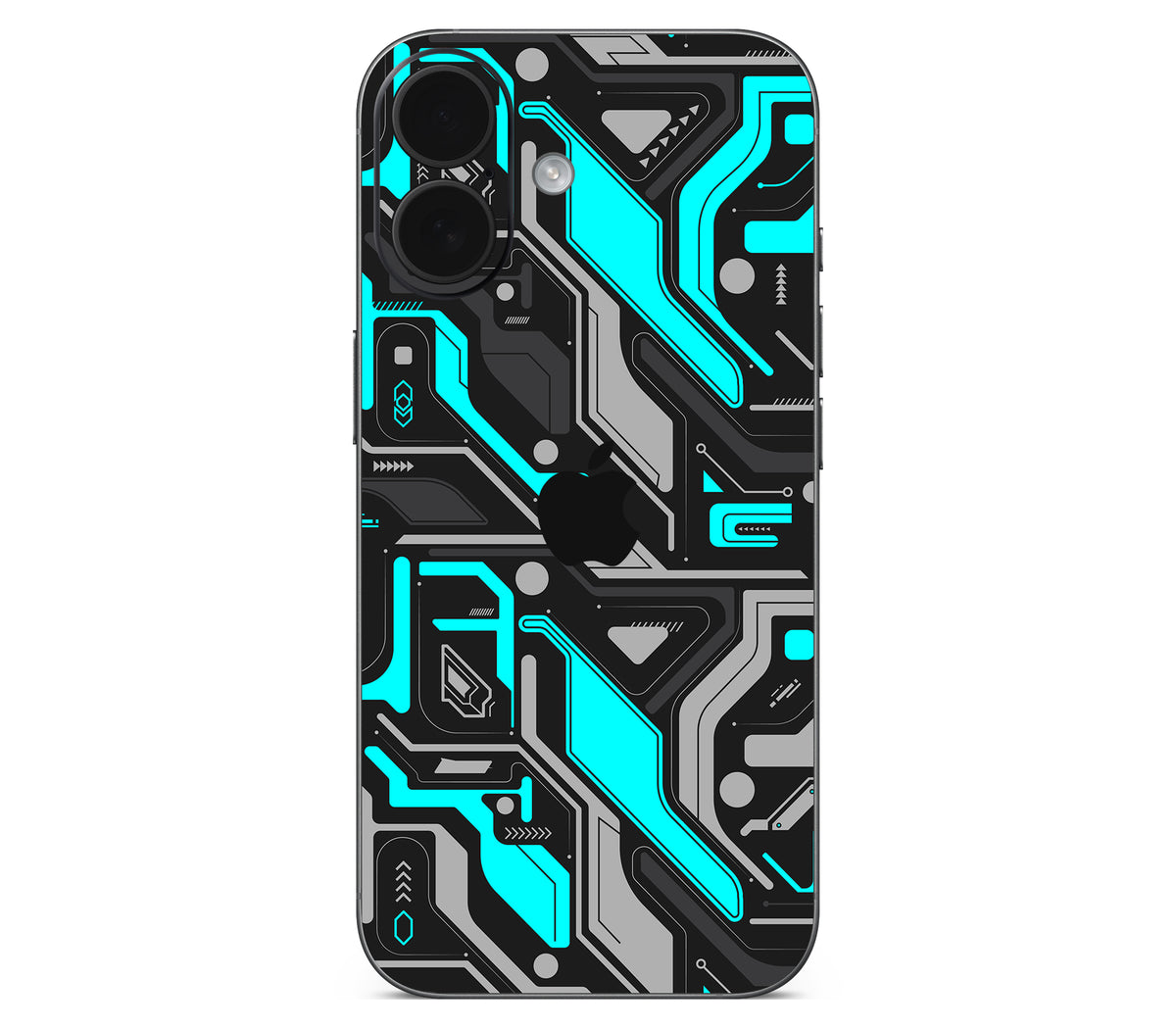iPhone 17 skin, Code Rot (Glitch), back skin with logo cutout
