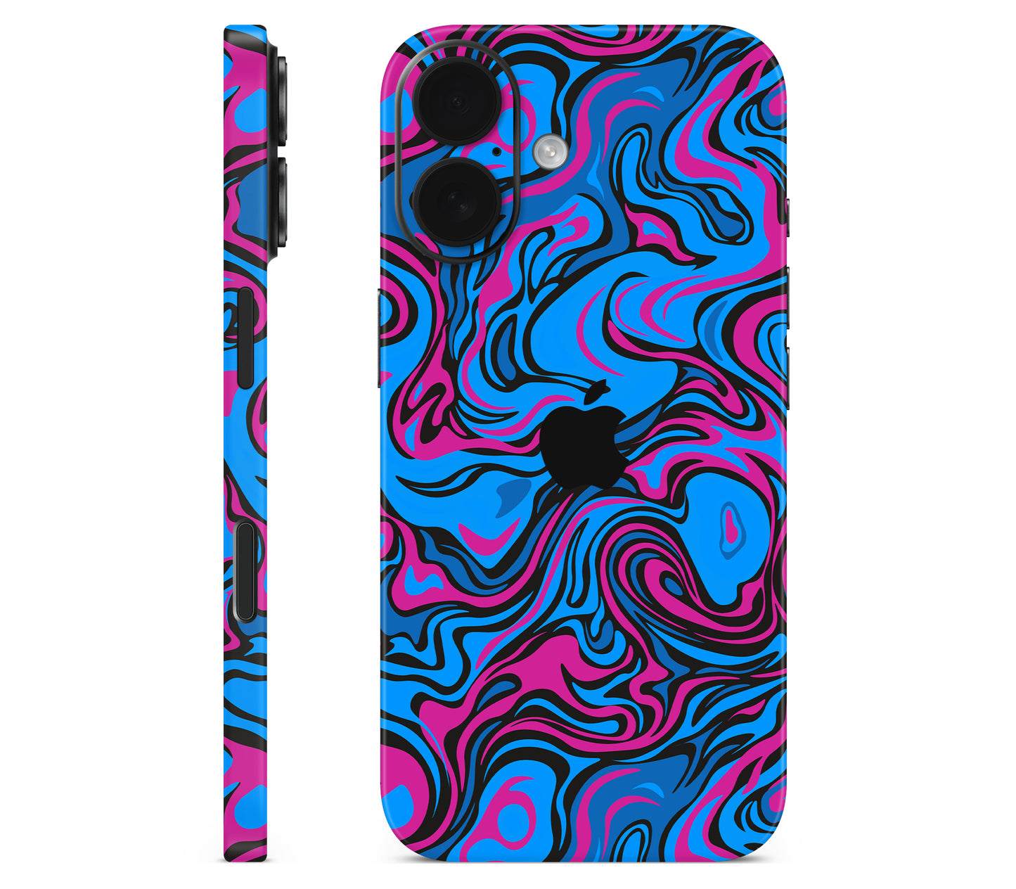 iPhone 16 skin, Brain Drain, full wrap with logo cutout