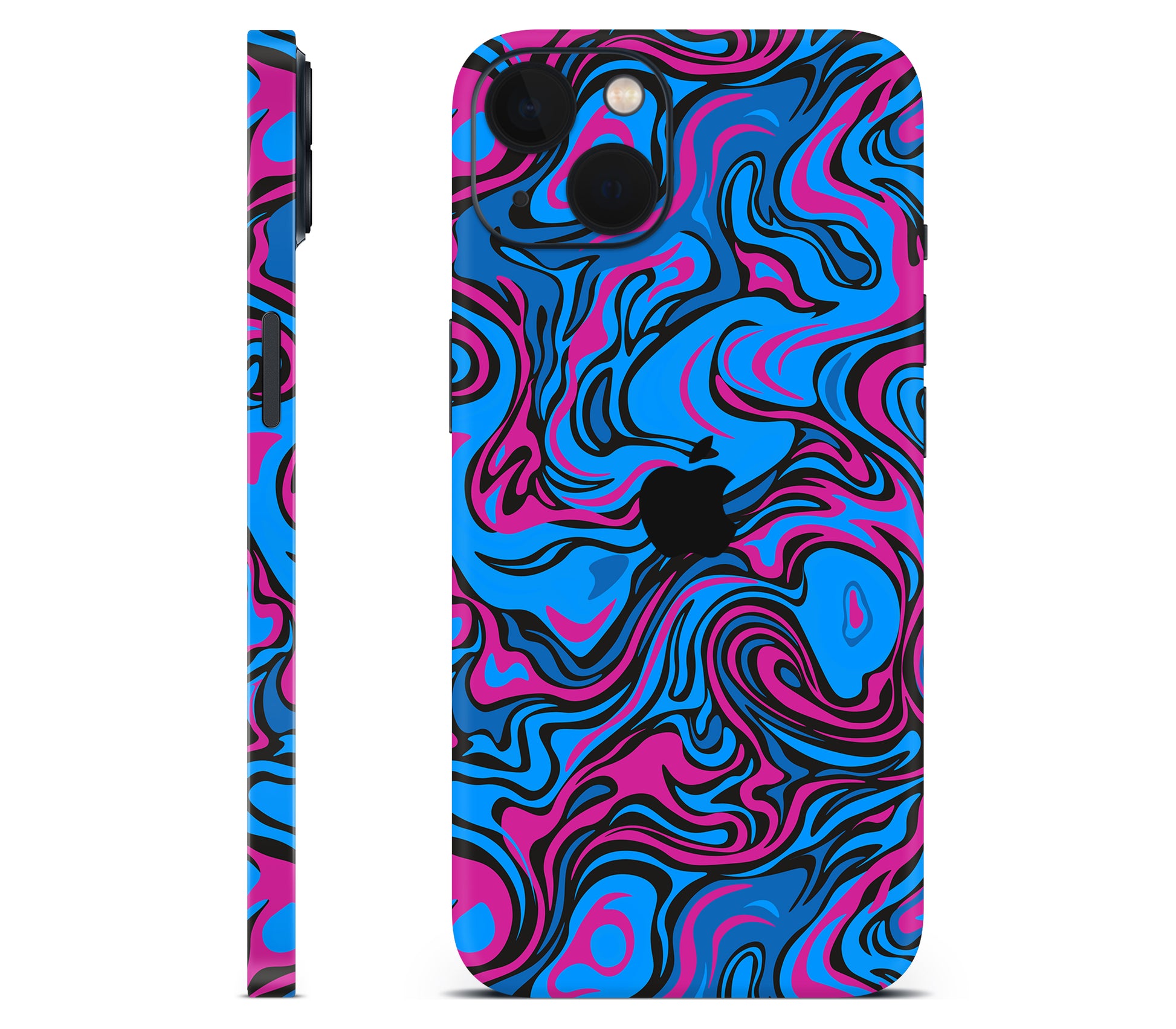 iPhone 13 Mini skin, Brain Drain, full wrap with logo cutout