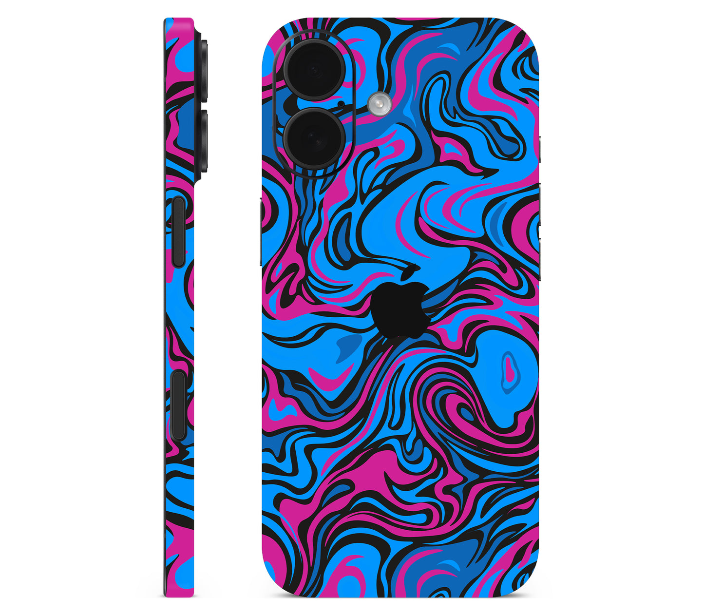 iPhone 17 skin, Brain Drain, full wrap with logo cutout