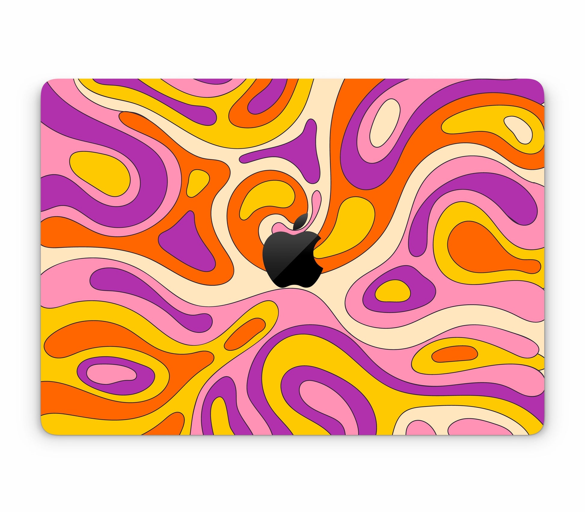 MacBook Air 13" (2025, M4) skin, Psycho Vortex, top skin with logo cutout