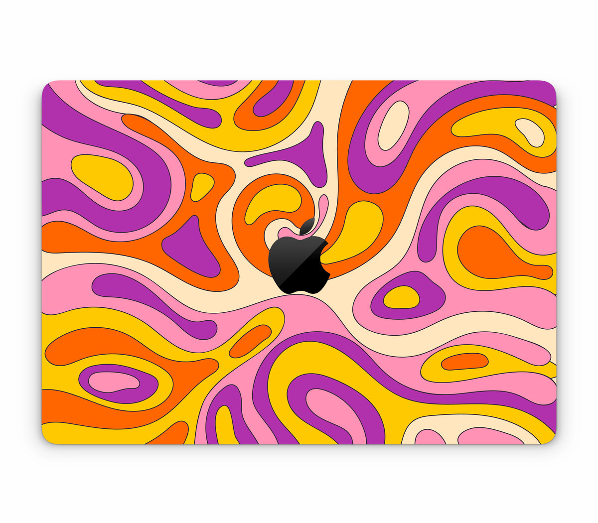 MacBook Pro 13" (2016-2019) skin, Psycho Vortex, top skin with logo cutout