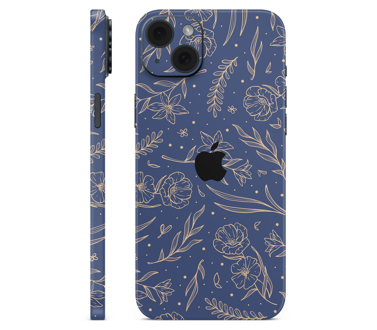 iPhone 15 skin, Twilight, full wrap with logo cutout