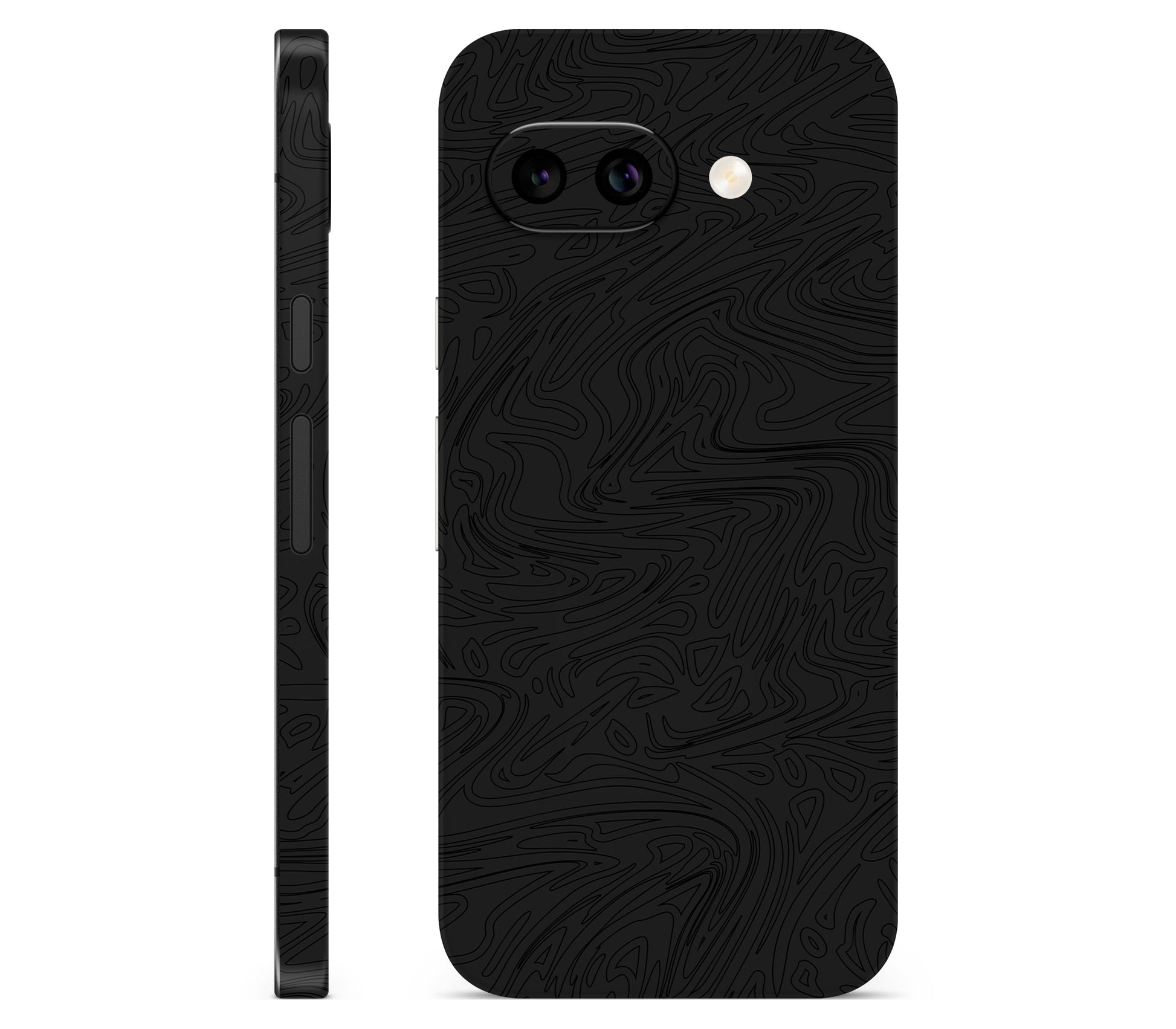 Google Pixel 10A skin, Black Ice, full wrap skin