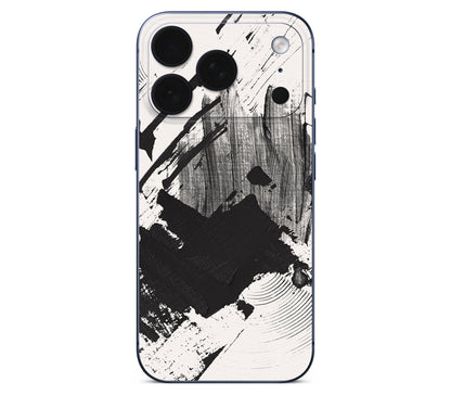iPhone 18 Pro skin, Black Noir, back skin without logo cutout