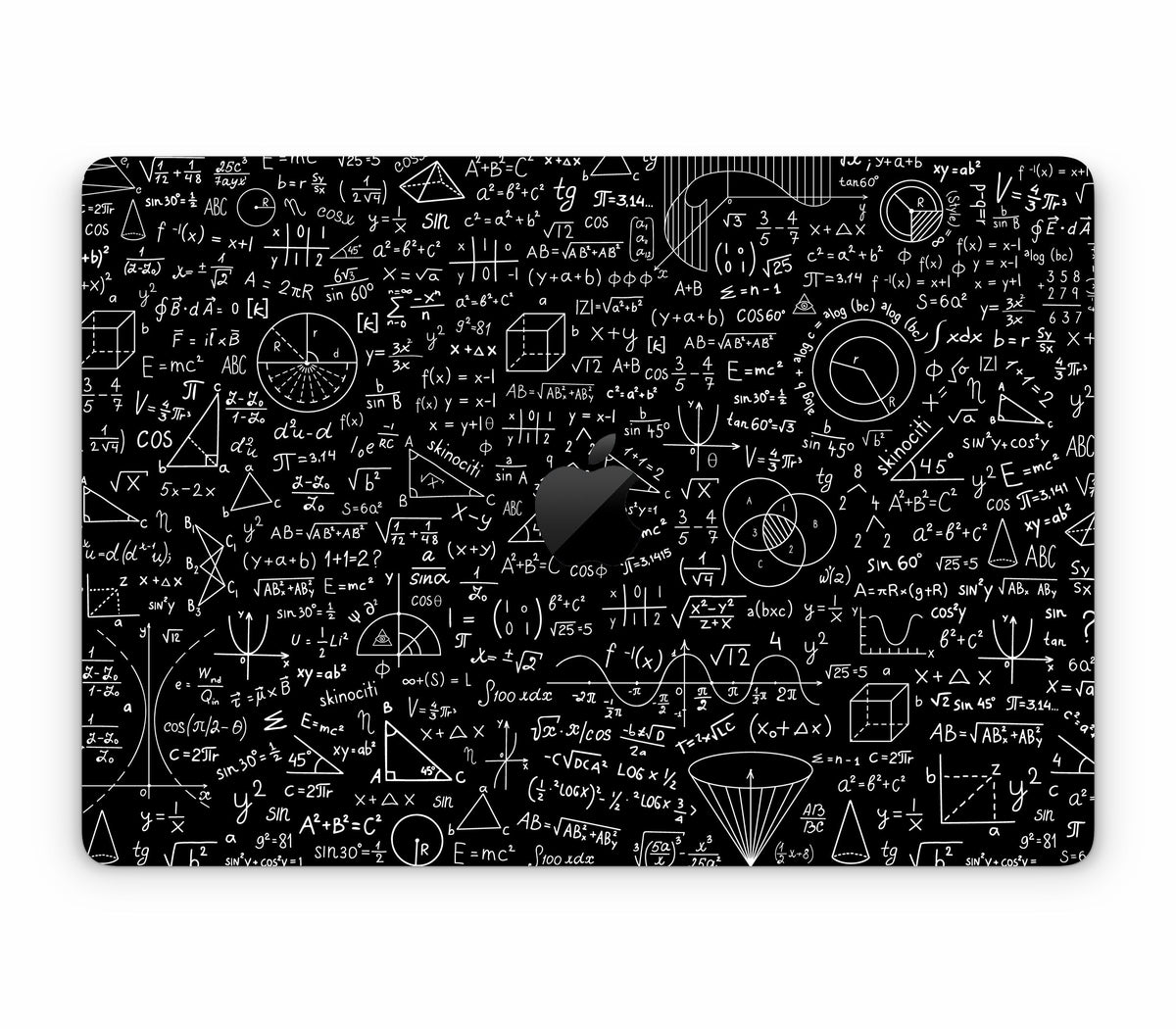 MacBook Air 15" (2025, M4) skin, Math Madness, top skin with logo cutout