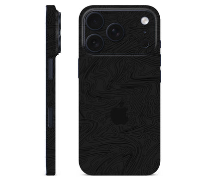 iPhone 18 Pro Max skin, Black Ice, full wrap with logo cutout