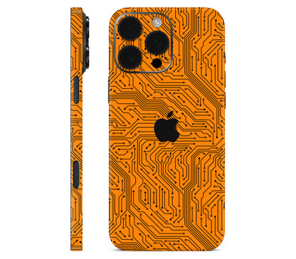 iPhone 16 Pro Max skin, Pulse Grid, full wrap with logo cutout